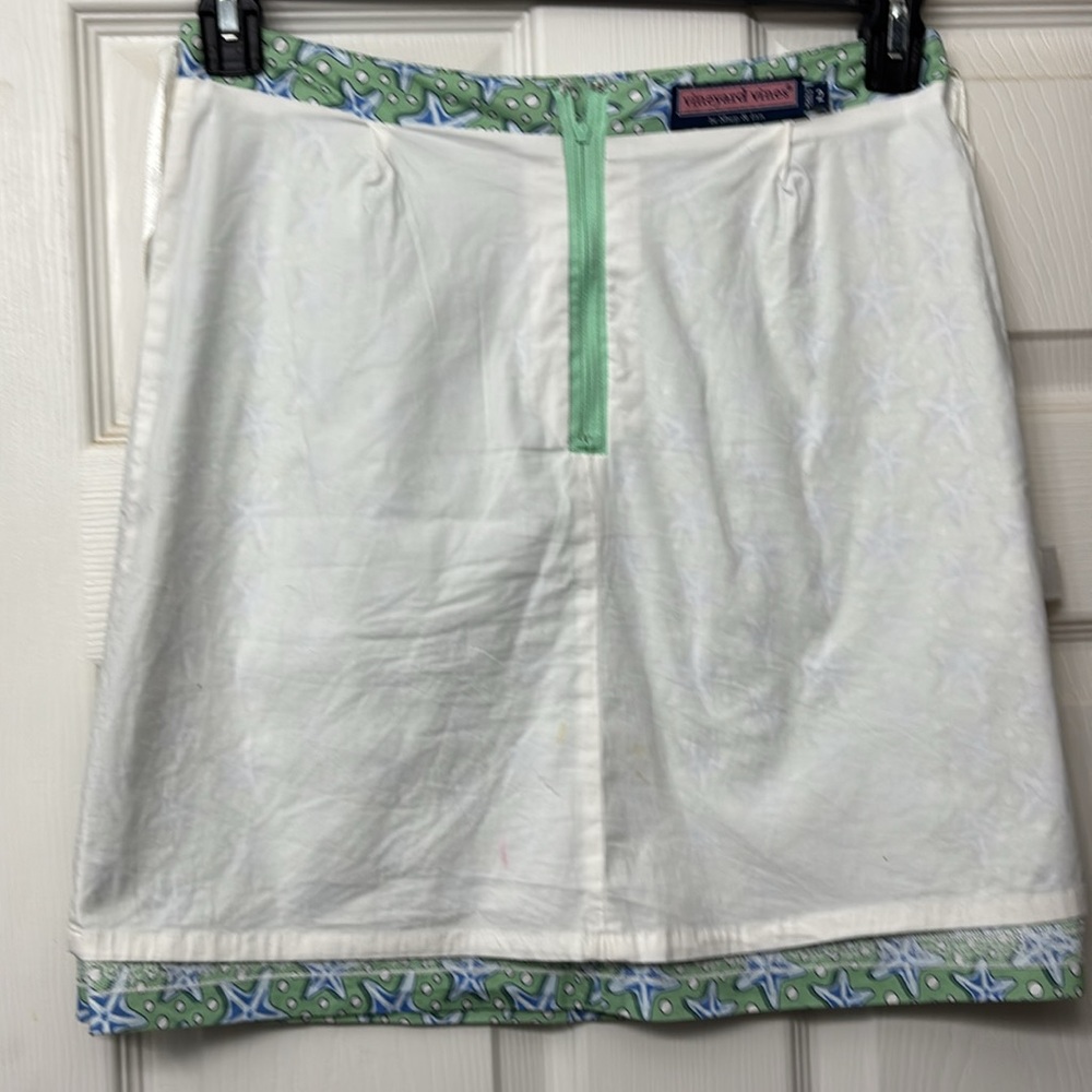 Vineyard Vines Starfish Print Pastel Cotton A-Line Mini Skirt Size 2 - Picture 14 of 16